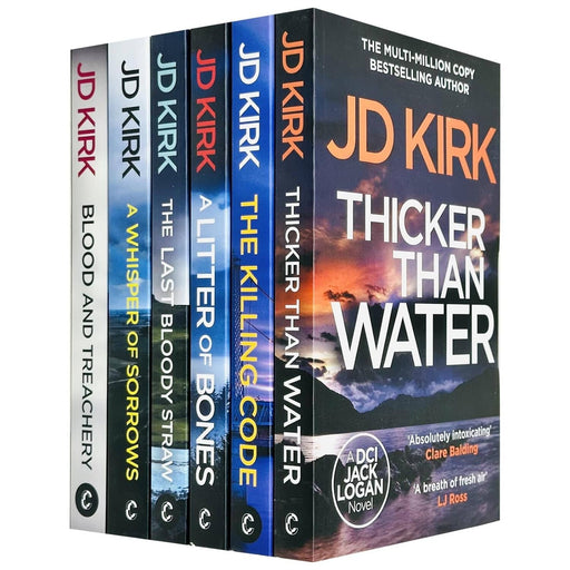 DCI Logan Crime Thrillers Series by JD Kirk 6 Books Collection Set (Book 1-6) - Fiction - Paperback Fiction Zertex Crime