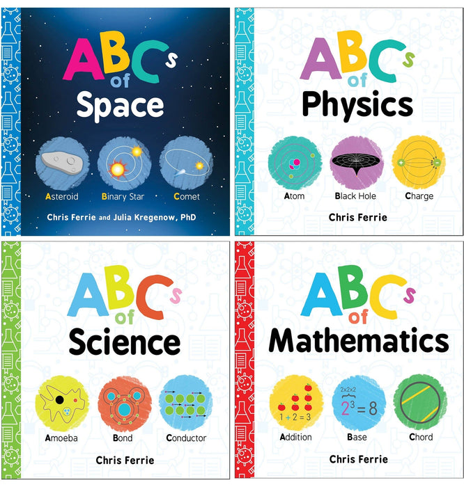 My First Science Library Abc's 4 Book Collection Set by Chris Ferrie - Ages 3+ - Board Book 0-5 Sourcebooks Explore