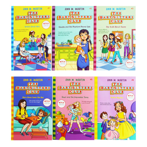 The Babysitters Club Series by Ann M. Martin 1-6 Books Collection Set - Ages 8-12 - Paperback 9-14 Scholastic