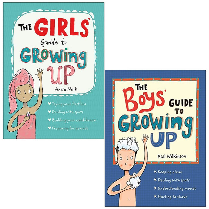 The Boys & Girls Guide to Growing Up by Phil Wilkinson & Anita Naik 2 Books Collection Set - Ages 9-11 - Paperback 9-14 Wren & Rook