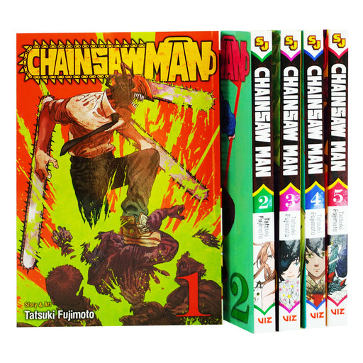 Chainsaw Man Manga Set 1-5 by Tatsuki Fujimoto