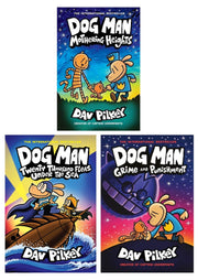 Dog Man Series By Dav Pilkey 3 Books Collection Set - Ages 6-12 - Hardback/Paperback 7-9 Scholastic