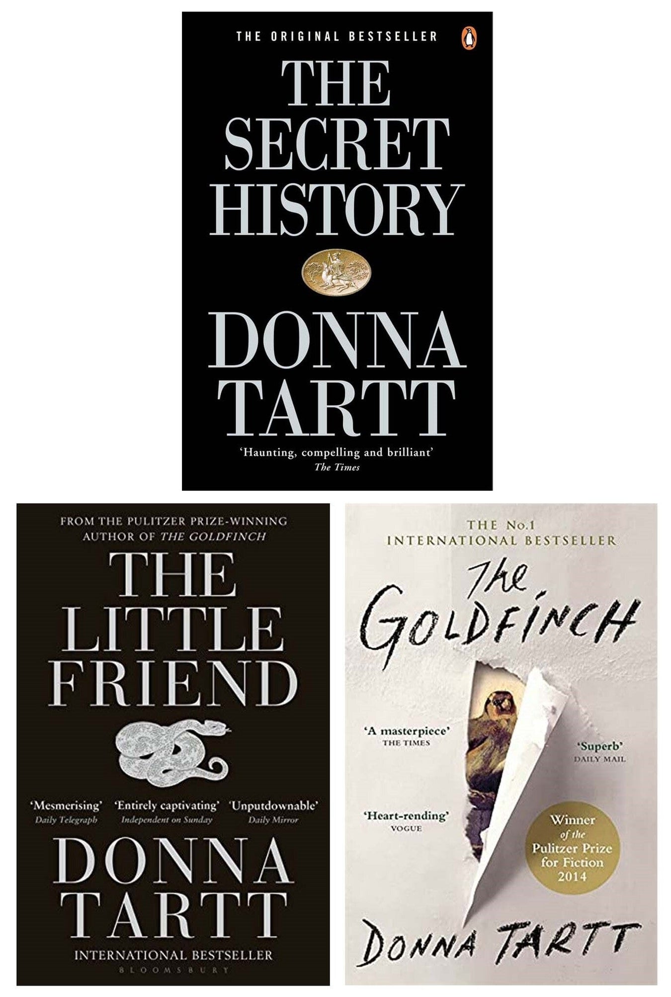 Donna Tartt 3 Books Collection Set - Fiction - Paperback Fiction Penguin/Bloomsbury