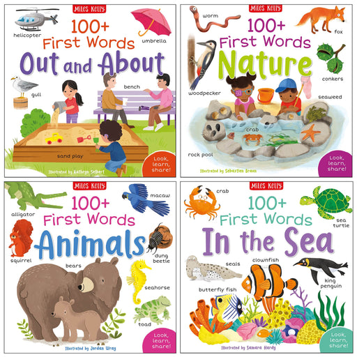 First Words Out And About 4 Books Collection Set - Ages 3+ - Paperback 0-5 Miles Kelly Publishing Ltd