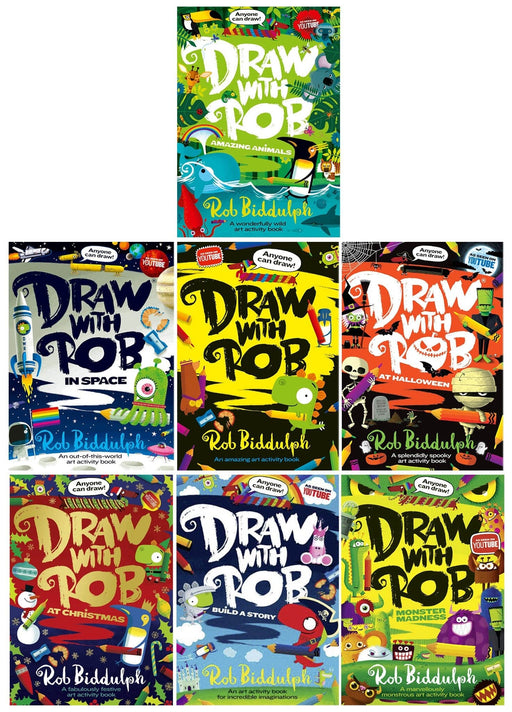 Draw With Rob Series By Rob Biddulph 7 Books Collection Set - Ages 4-10 - Paperback 5-7 HarperCollins Publishers