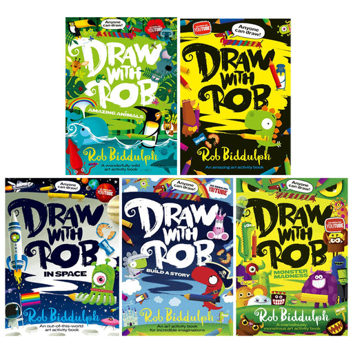 Draw With Rob Series By Rob Biddulph 5 Books Collection Set - Ages 4-10 - Paperback 5-7 HarperCollins Publishers