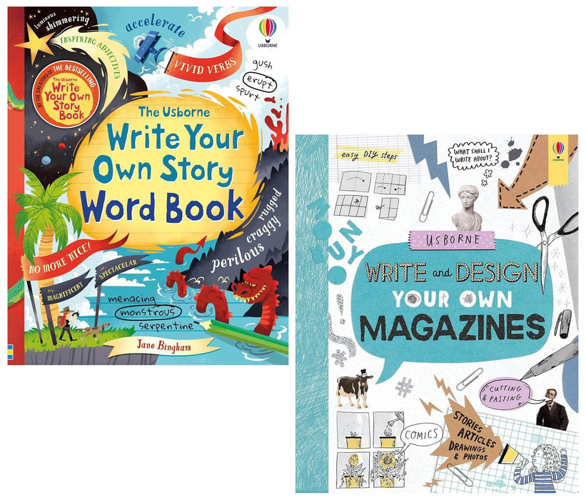 Usborne Write Your Own Series By Jane Bingham & Sarah Hull 2 Books Collection Set - Ages 8-11 - Spiral Bound 9-14 Books2Door