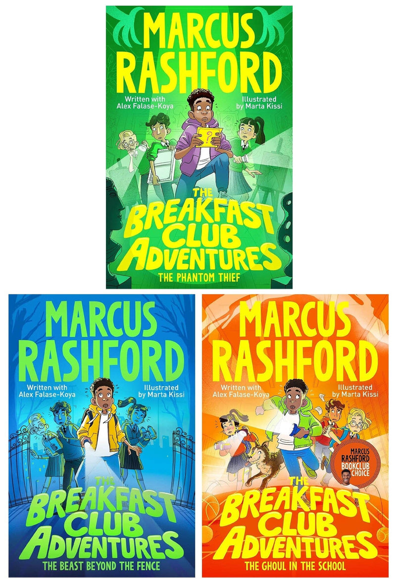 The Breakfast Club Adventures Series By Marcus Rashford 3 Books Collection Set - Ages 8-11 - Paperback 9-14 Pan Macmillan