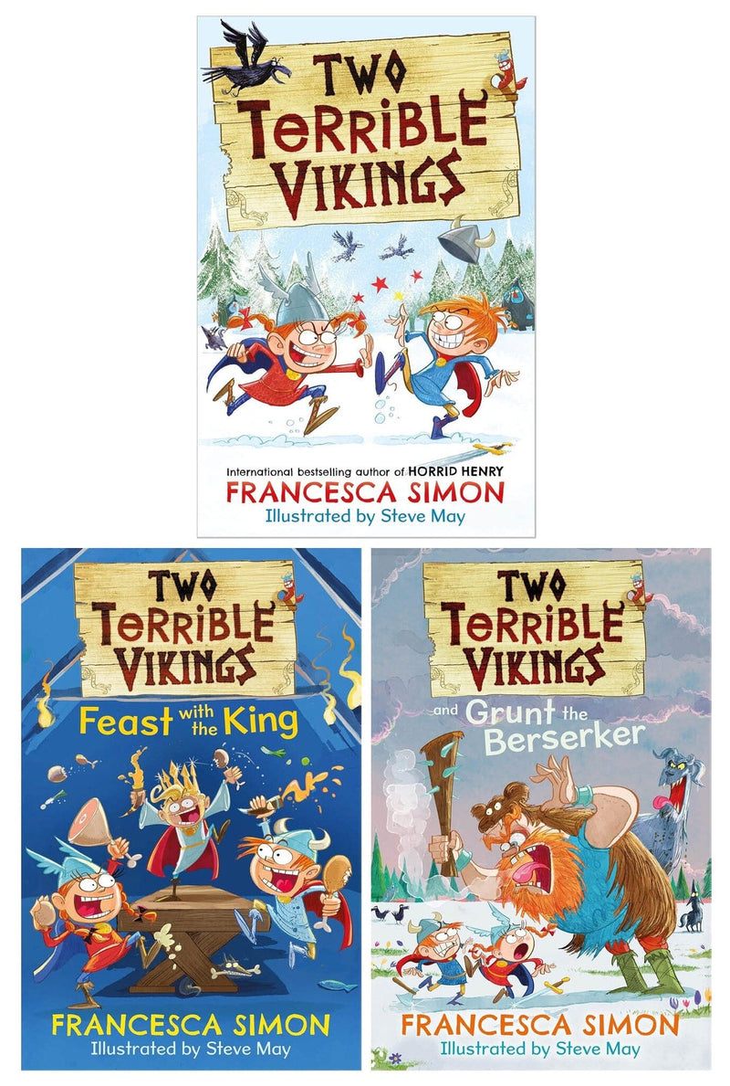 Two Terrible Vikings Series By Francesca Simon 3 Books Collection Set - Ages 7-9 - Paperback 7-9 Faber & Faber