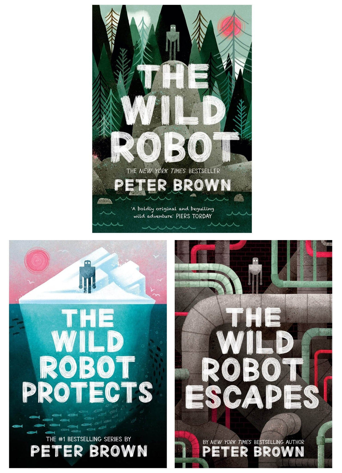 The Wild Robot Series By Peter Brown 3 Books Collection - Age 7-10 - P