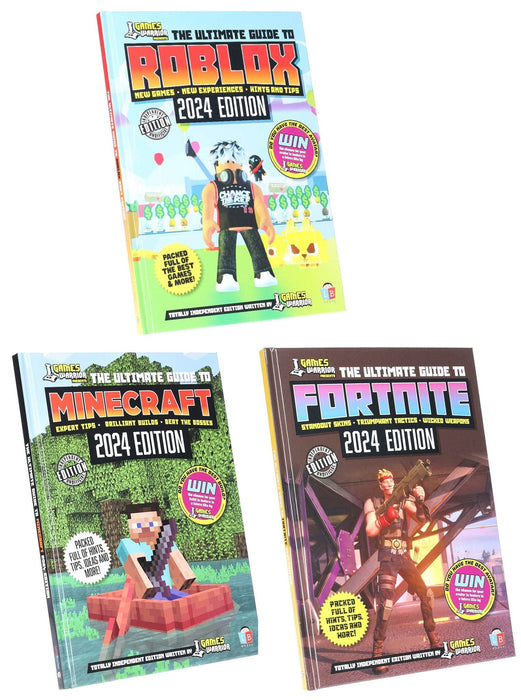 Fortnite, Roblox & Minecraft Ultimate Guide 2024 Edition by GamesWarrior 3 Books Collection Set - Age 9+ - Hardback 9-14 Little Brother Books Limited