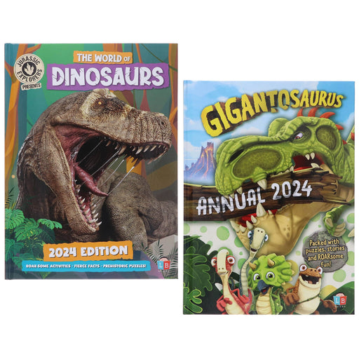 Gigantosaurus & The World of Dinosaurs Official Annual 2024 Collection 2 Books Set- Age 4+ - Hardback 5-7 Little Brother Books Limited