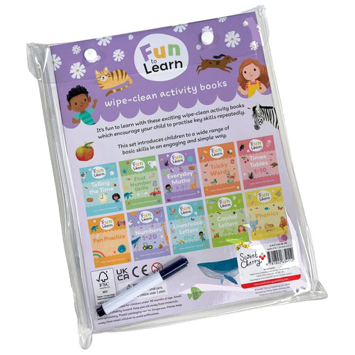 Fun to Learn Wipe-Clean Activity 10 Books Collection Set - Age - 3+ - Paperback 0-5 Sweet Cherry Publishing