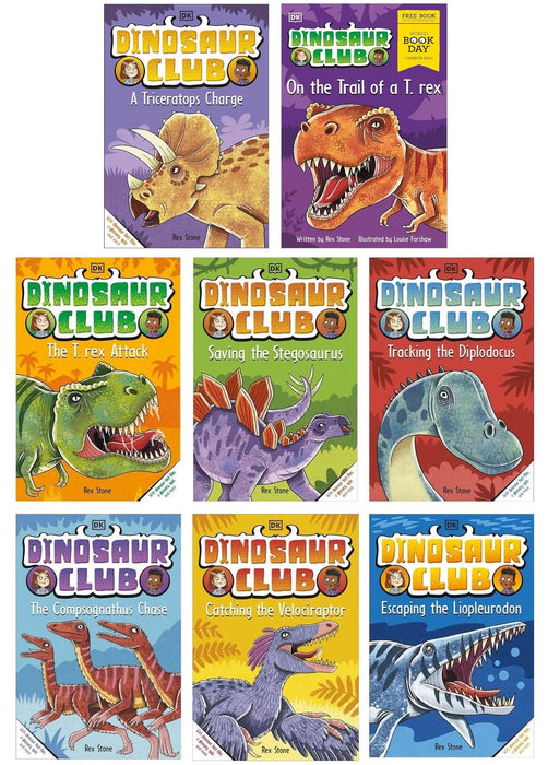 Dinosaur Club Series by Rex Stone: 8 Books Collection Set - Age 5-7 - Paperback 5-7 DK Children