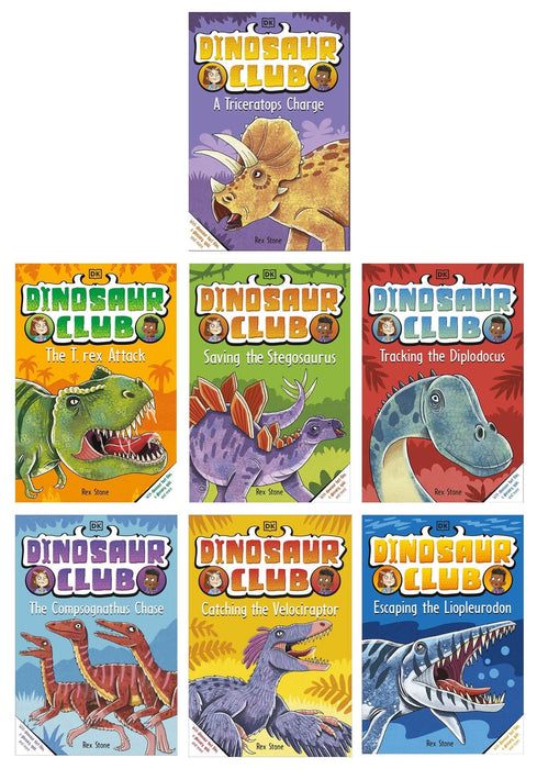 Dinosaur Club Series by Rex Stone: 7 Books Collection Set - Age 5-7 - Paperback 5-7 DK Children