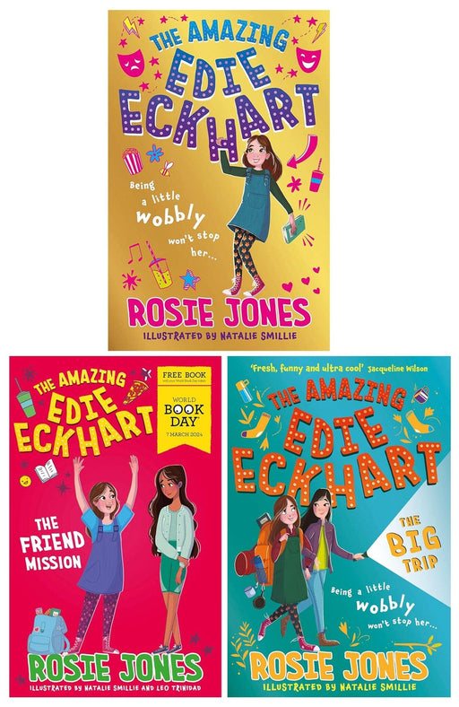 The Amazing Edie Eckhart Series by Rosie Jones 3 Books Collection Set - Age 8-11 - Paperback 9-14 Hodder Children’s Books