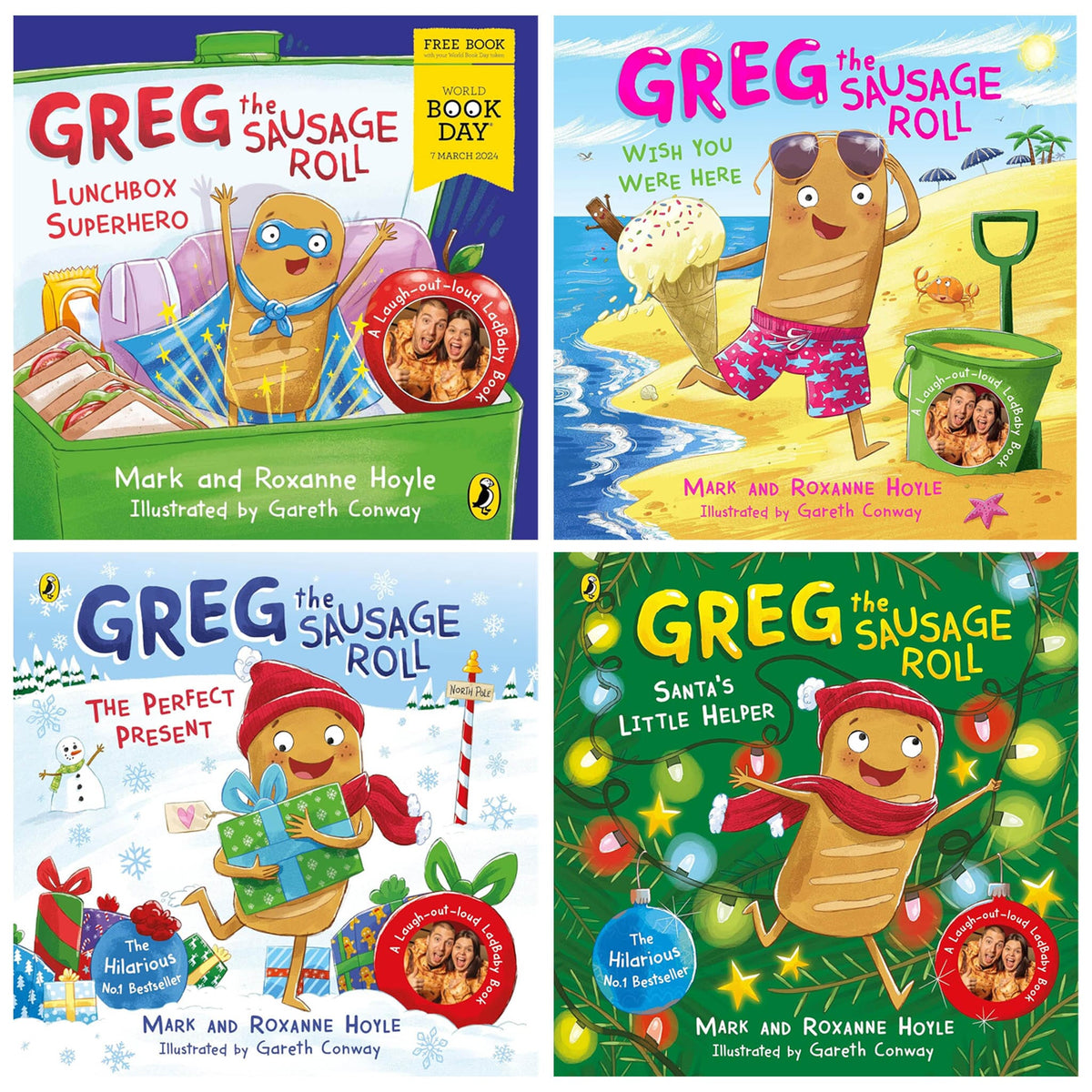 Greg the Sausage Roll Collection 4 Books Set By Mark Hoyle & Roxanne H ...