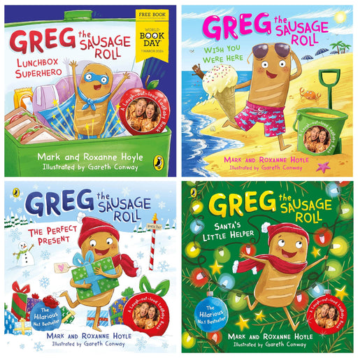 Greg the Sausage Roll Collection 4 Books Set By Mark Hoyle & Roxanne Hoyle - Age 3-9 - Paperback/Hardback 5-7 Puffin