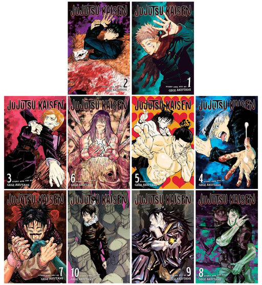 Jujutsu Kaisen by Gege Akutami: Volume 1-10 Collection 10 Books Manga Set - Ages 13-17 - Paperback Graphic Novels Viz Media, Subs. of Shogakukan Inc