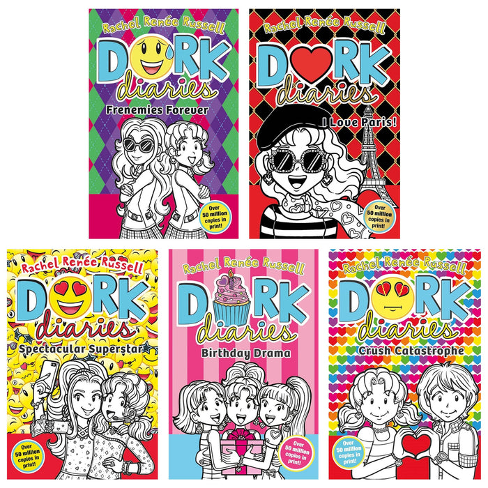 Dork Diaries Series (Vol. 11-15) By Rachel Renee Russell 5 Books Collection Set - Ages 9-11 - Paperback 9-14 Simon & Schuster