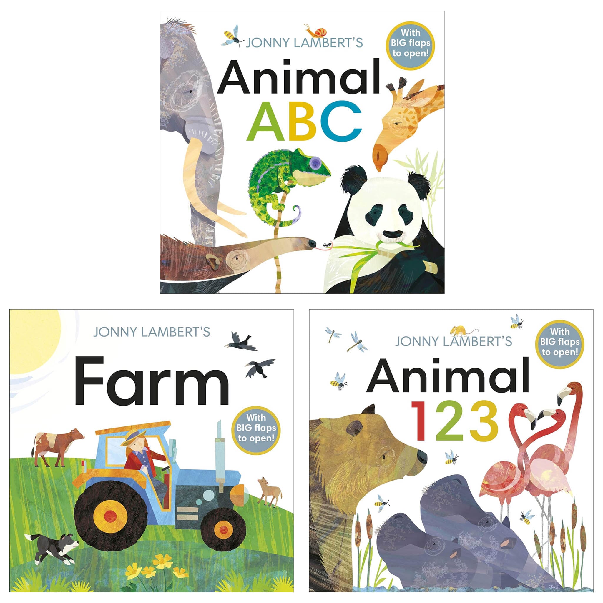 Jonny Lambert Collection (Animal ABC, Animal 123 Farm) Books