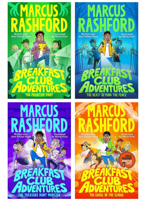 The Breakfast Club Adventures Series By Marcus Rashford 4 Books Collection Set - Ages 8-11 - Paperback 9-14 Pan Macmillan