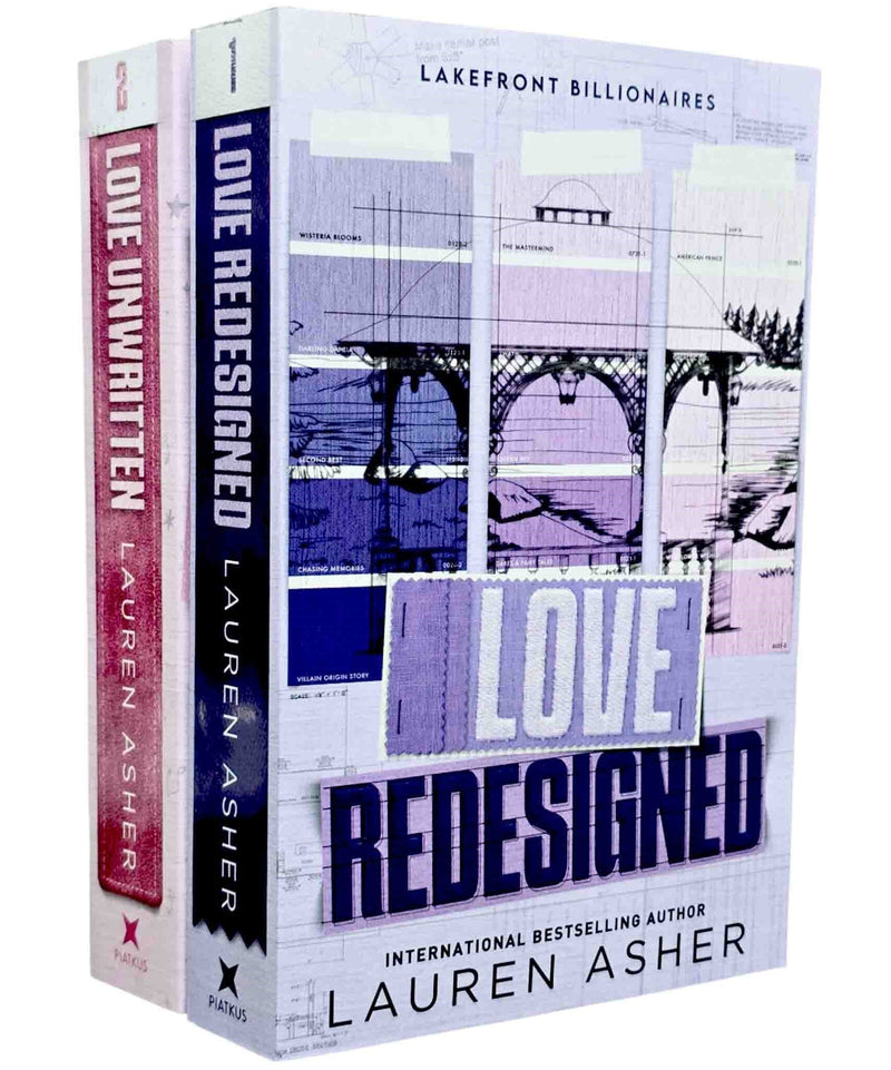 Lakefront Billionaires Series By Lauren Asher (Love Redesigned & Love Unwritten) 2 Books Collection Set - Fiction - Paperback Fiction Hachette