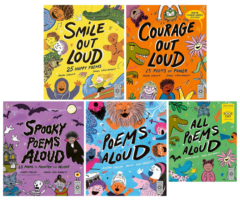 Poetry to Perform Series By Joseph Coelho: Illustrated 5 Picture Books Collection Set - Ages 5-10 - Paperback 5-7 Quarto Publishing PLC