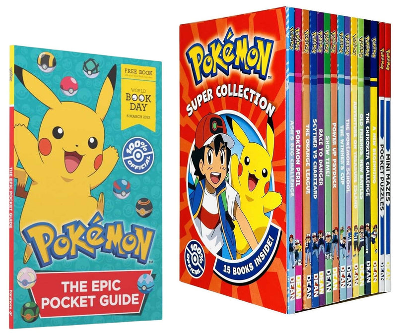 Pokemon Super Collection 16 Books Set with World Book Day 2025 – Ages 5-8 - Paperback 5-7 Various