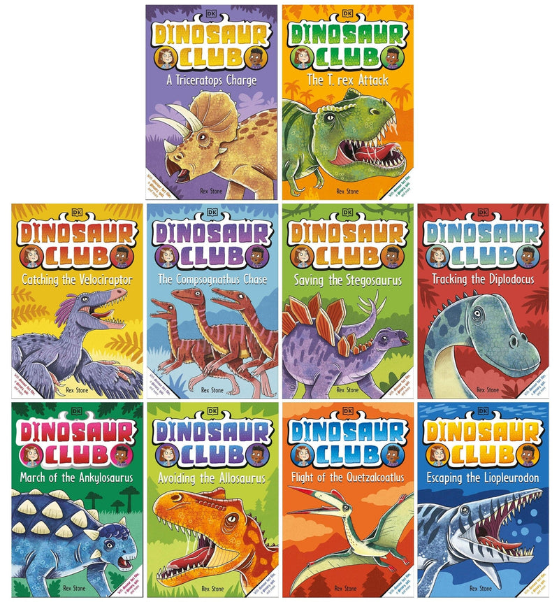 Dinosaur Club Series by Rex Stone (Book 1-10) Collection 10 Books Set - Age 5-7 - Paperback 5-7 DK Children