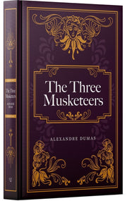 The Three Musketeers By Alexandre Dumas With Ribbon Bookmark And Golden Sprayed Edges - Fiction - Leather-bound Hardback Fiction Wilco Books