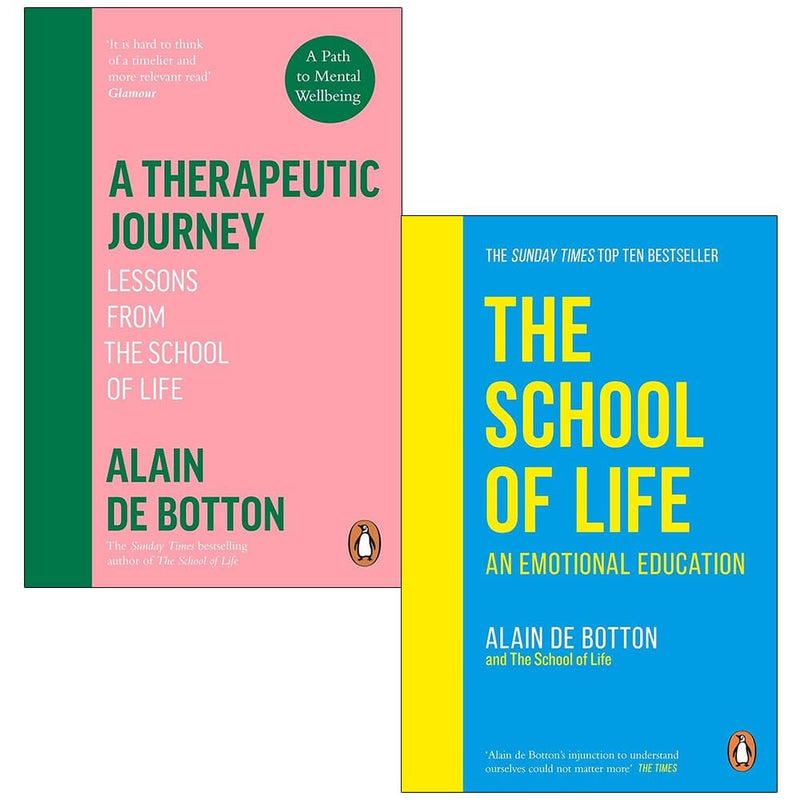 A Therapeutic Journey & The School of Life by Alain de Botton 2 Books Collection Set - Non Fiction - Paperback Non-Fiction Penguin