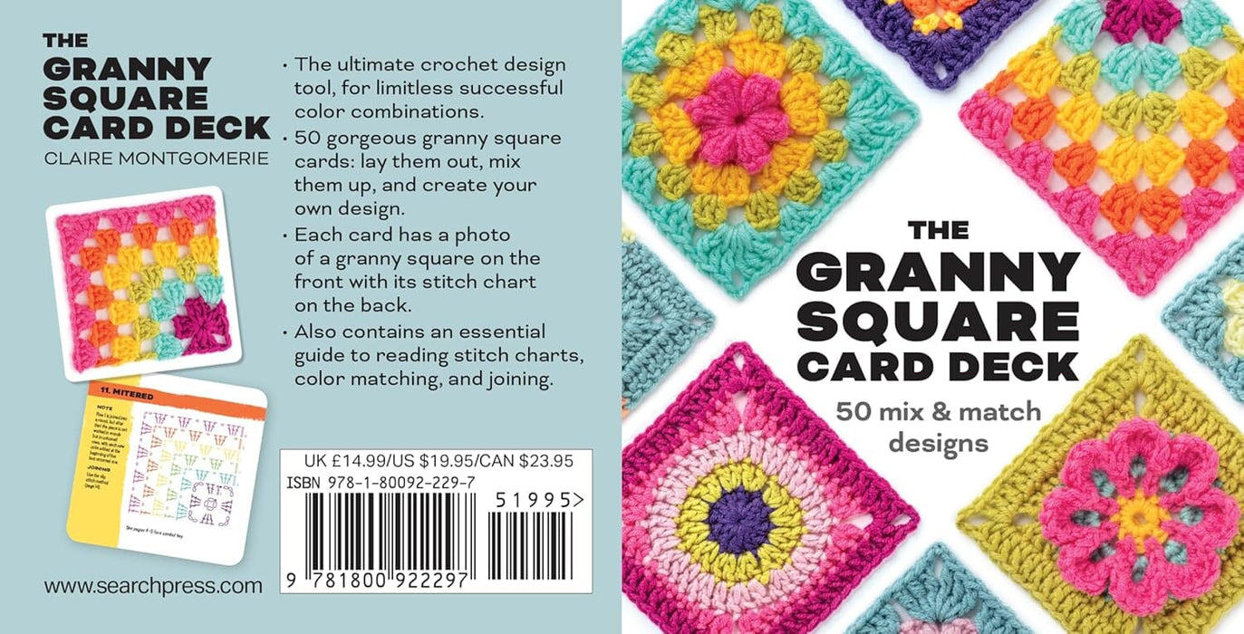 The Granny Square Card Deck: 50 Mix and Match Designs by Claire Montgomerie - Non Fiction - Hardback Non-Fiction Search Press Ltd