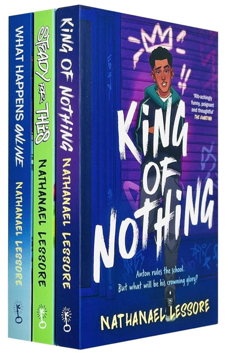 Nathanael Lessore's Steady For This, King of Nothing & What Happens Online 3 Books Collection Set - Ages 11+ - Paperback Young Adult Bonnier Books Ltd