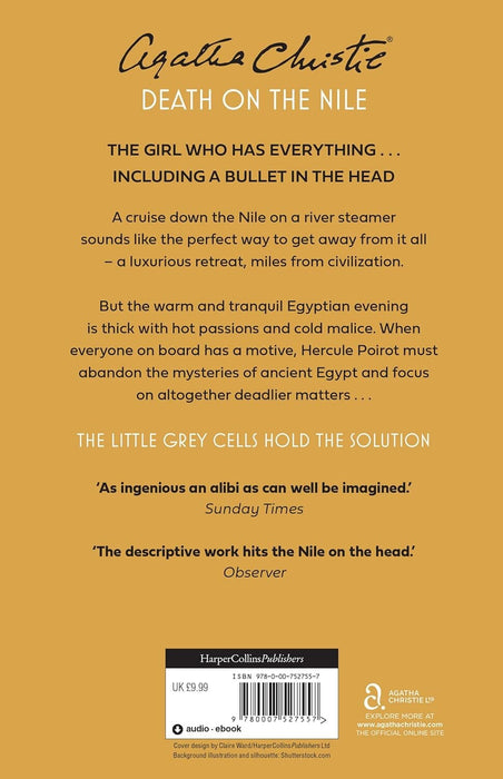Death on the Nile (Poirot) by Agatha Christie - Fiction - Paperback Fiction HarperCollins Publishers