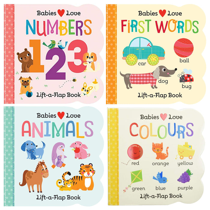 Babies Love Chunky Lift-a-Flap 4 Books Collection Set - Ages 0+ - Board Book 0-5 Cottage Door Press