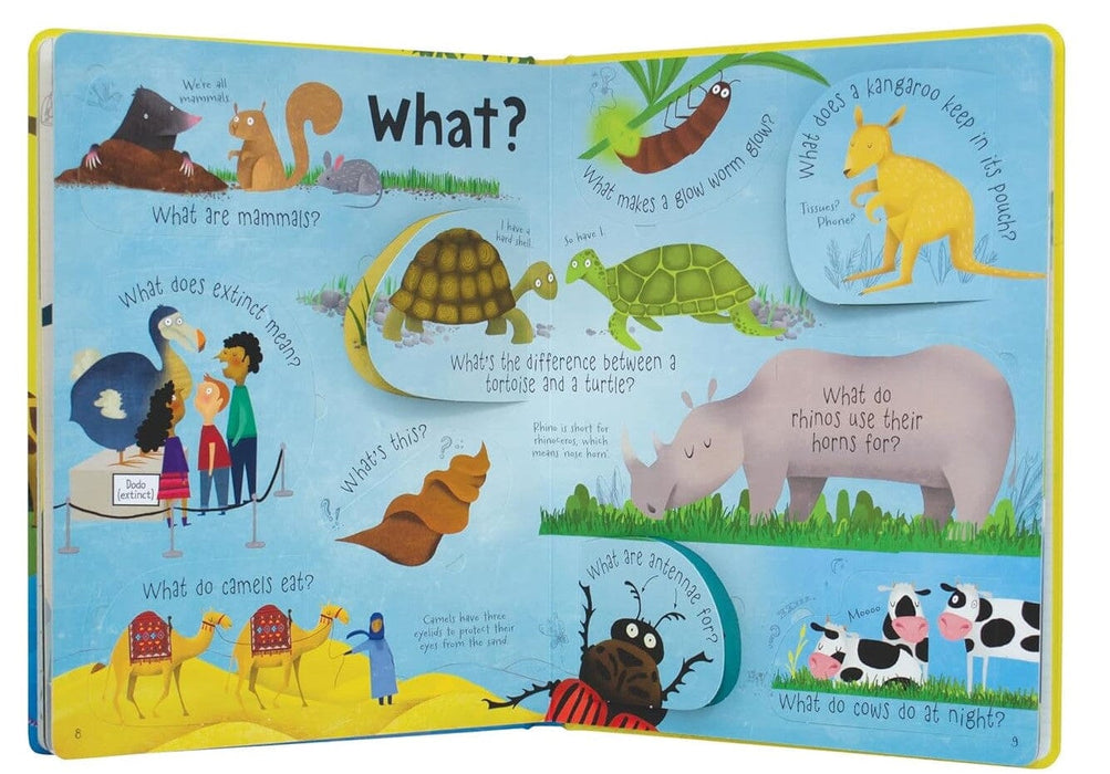 Usborne Lift-the-Flap Questions & Answers about Animals by Katie Daynes & Marie-Eve Tremblay - Ages 5+ - Board Book 5-7 Usborne Publishing Ltd