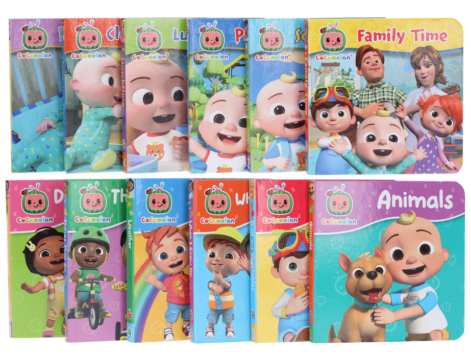 CoComelon Little Learners Pocket Library: Illustrated 12 Mini books Collection Box Set - Ages 1-4 - Board Book 0-5 HarperCollins Publishers