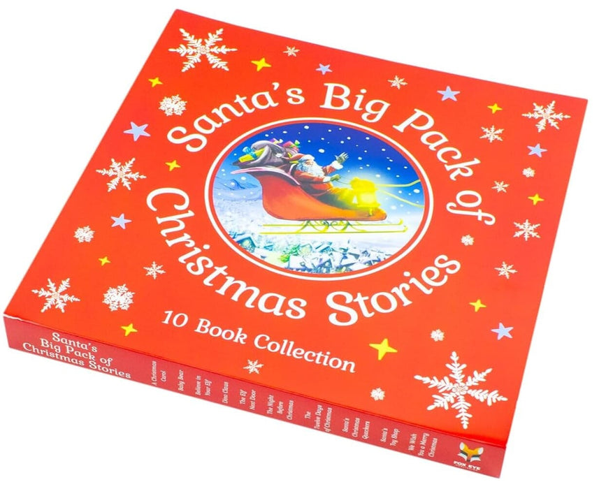 Santa's Big Pack of Christmas Stories 10 Book Collection Set by Joshua George & Others - Ages 3-5 - Paperback 3-5 Fox Eye Publishing