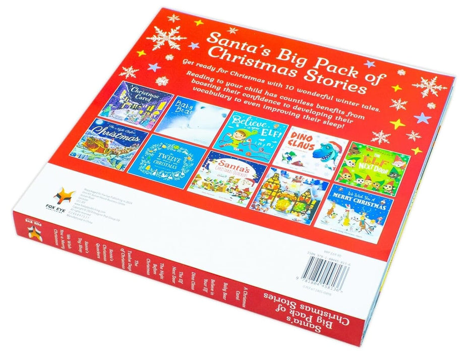 Santa's Big Pack of Christmas Stories 10 Book Collection Set by Joshua George & Others - Ages 3-5 - Paperback 3-5 Fox Eye Publishing