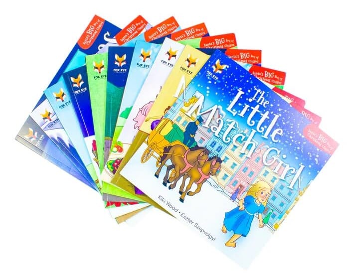 Santa's Big Box of Christmas Classics Collection by Kiki Wood 10 Books Set - Ages 5-9 - Paperback 5-7 Fox Eye Publishing