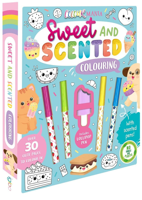 Sweet and Scented Colouring Book With Scented Pens (Includes Lollipop Pen) - Ages 3-6 - Paperback 3-5 Igloo Books