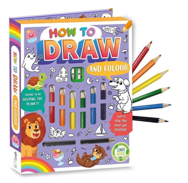 How to Draw And Colour Book With Colouring Pens (Learn to Draw, Then Colour Your Creations!) - Ages 3-6 - Paperback 3-5 Igloo Books