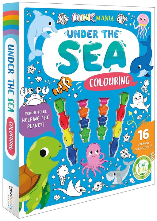 Under The Sea Colouring Book With 16 Stackable Ocean Crayons! - Ages 3-6 - Paperback 3-5 Igloo Books