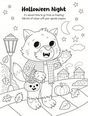 Ghosts, Witches, Monsters Colouring Book With 10 Stackable Crayons! - Ages 3-6 - Paperback 3-5 Igloo Books