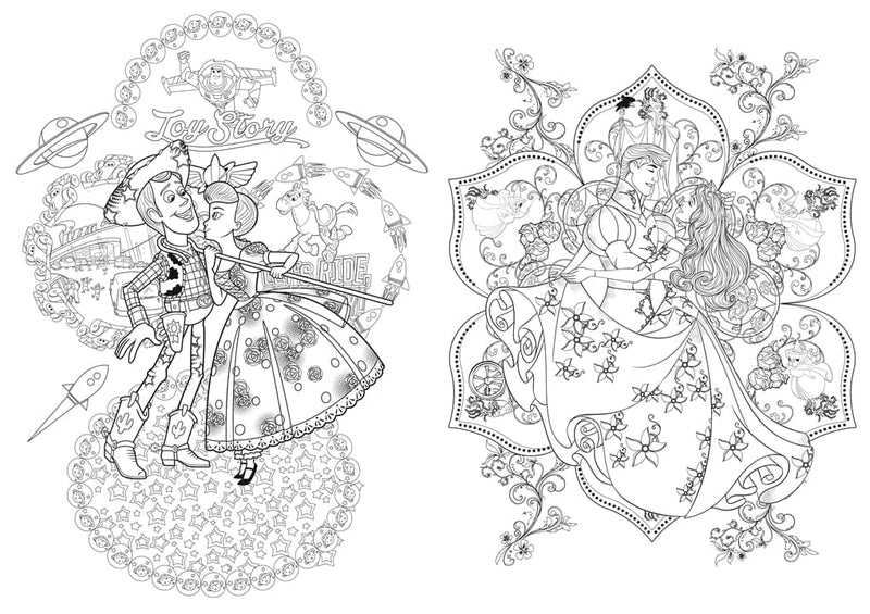 Disney: Friendship Forever Colouring Book (Art folder including 12 colouring pencils!) - Ages 10-18 - Paperback 3-5 Igloo Books