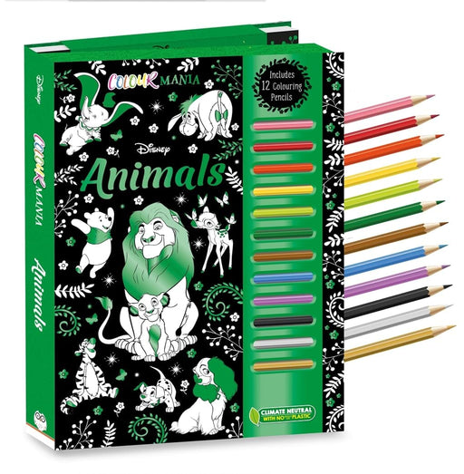 Disney: Animals Colouring Book With 12 colouring pencils! by Walt Disney - Ages 10-18 - Paperback Young Adult Igloo Books