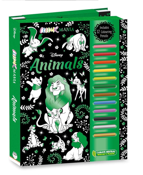 Disney: Animals Colouring Book With 12 colouring pencils! by Walt Disney - Ages 10-18 - Paperback Young Adult Igloo Books