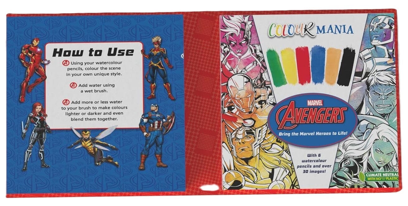 Marvel: Avengers: Bring the Marvel Heroes to Life!: With 6 Watercolour Pencils, Paintbrush and Over 30 Images! - Ages 7-11 - Paperback 7-9 Autumn Publishing