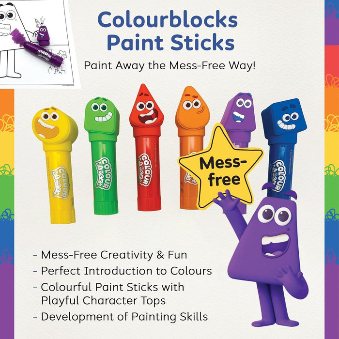 Colour Blocks: Stamp, Colour & Stick Fun Pack: Self-Inking Stampers, Paint Sticks, Stamper Roller, Activity Book & Stickers - Ages 3+ 3-5 TRENDS UK LTD